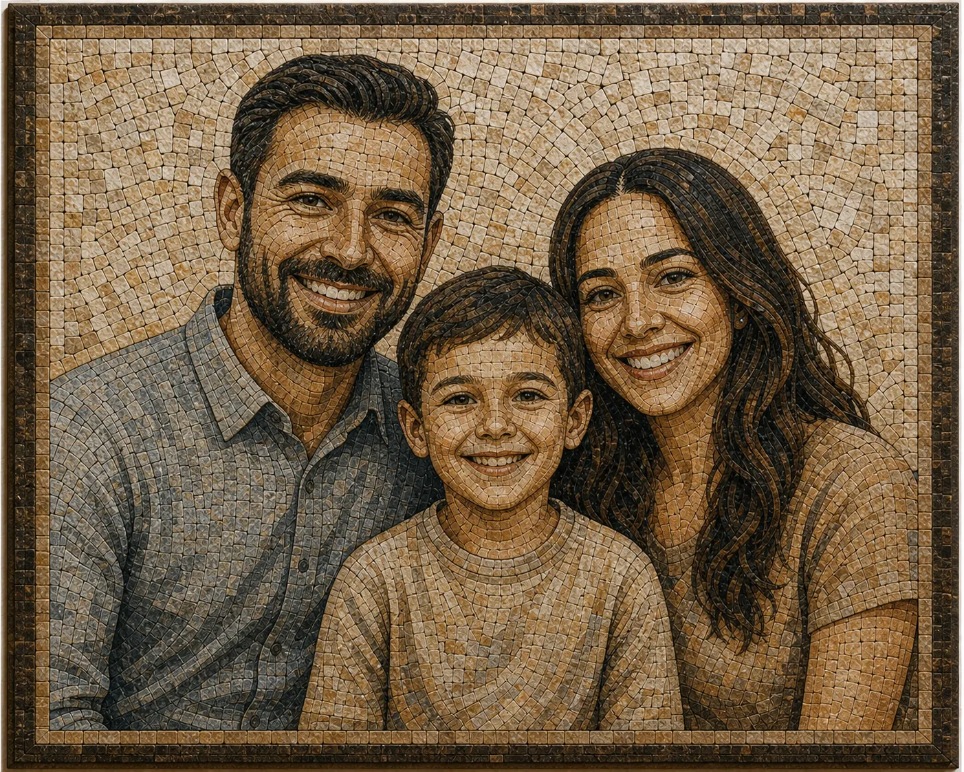 Kişiye Özel Aile Mozaik Tablo – 100x80 cm